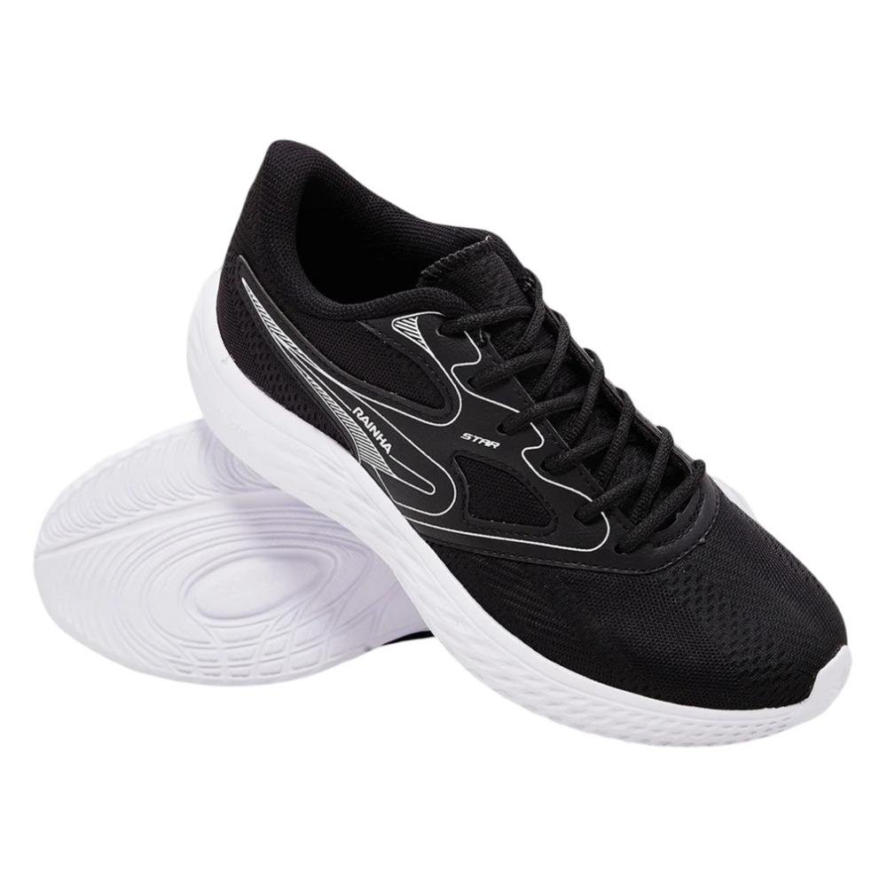 TÊNIS RAINHA FEMININO STAR RA0447 Preto/Branco 3