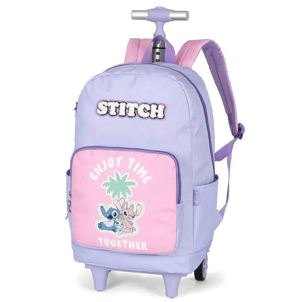 MOCHILA LUXCEL INFANTIL STITCH COM RODAS MC50092SC Lilás 4