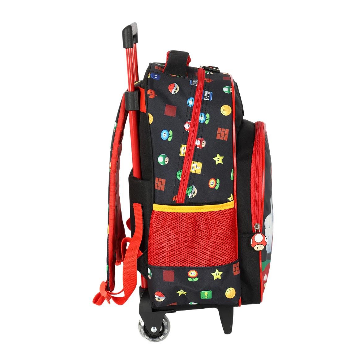 MOCHILA LUXCEL INFANTIL MARIO BROS COM RODAS IC42542MO Preto 3