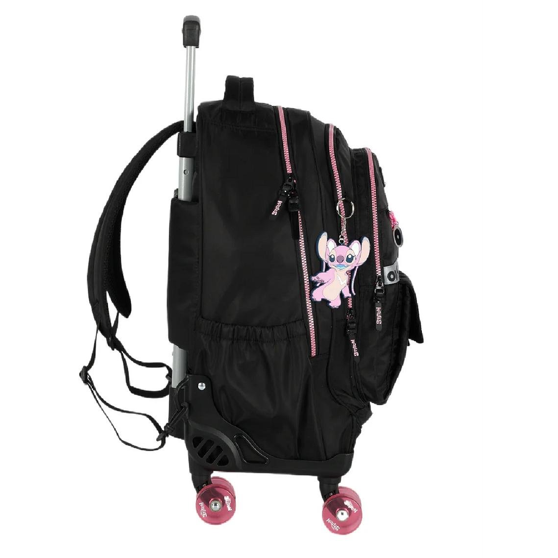 MOCHILA LUXCEL INFANTIL STITCH OHANA COM RODAS MC50082SC Preto 2