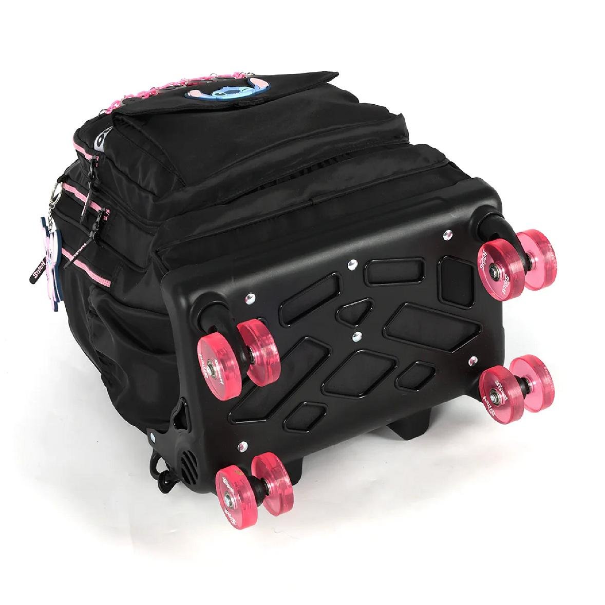 MOCHILA LUXCEL INFANTIL STITCH OHANA COM RODAS MC50082SC Preto 5