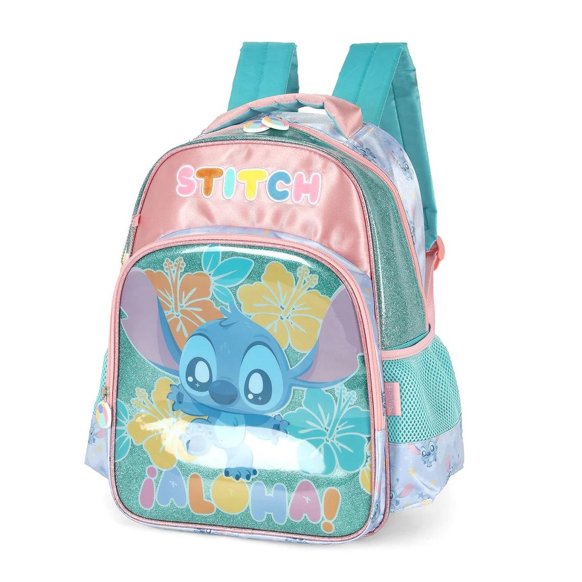 MOCHILA LUXCEL INFANTIL STITCH IS42401SC Turquesa 2