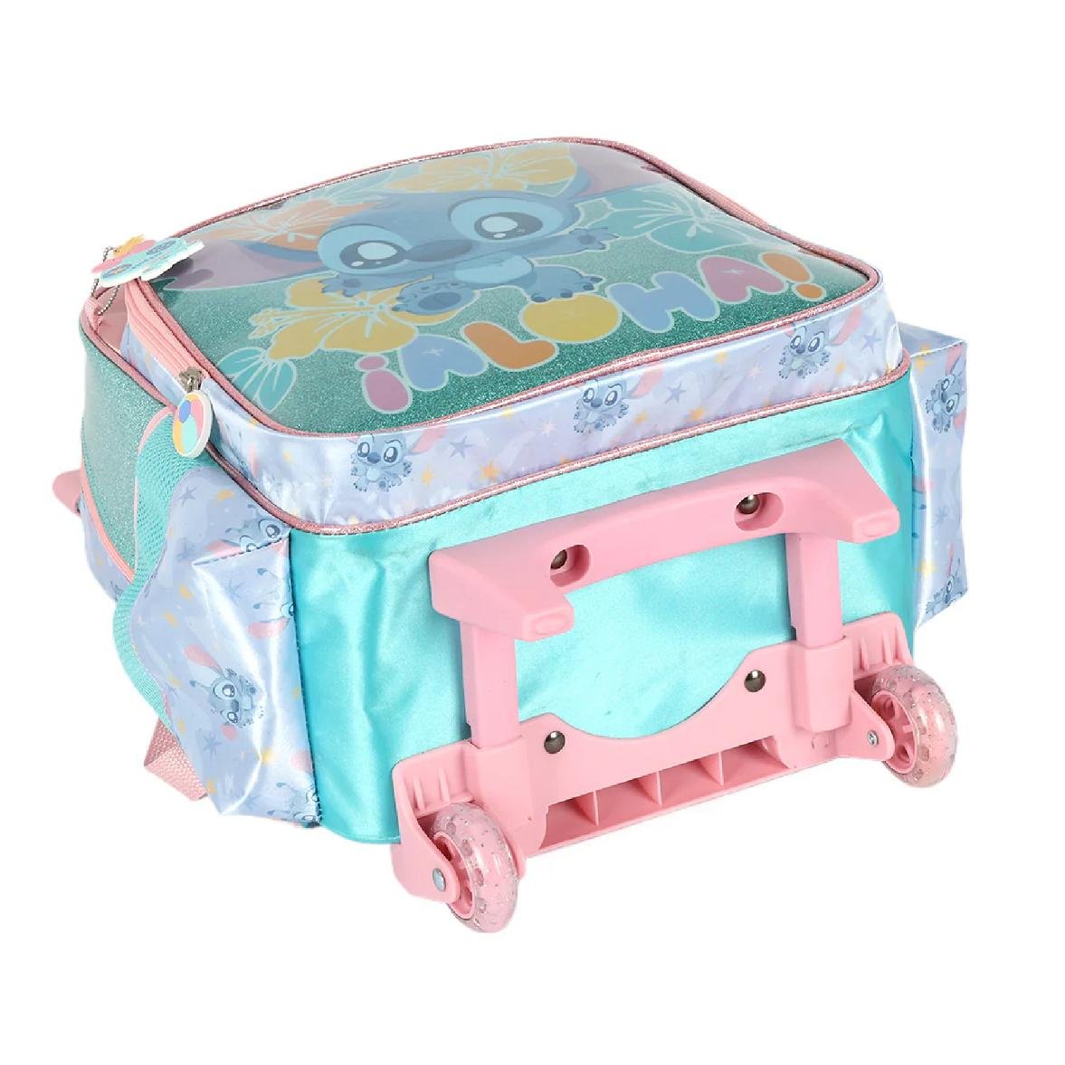 MOCHILA LUXCEL INFANTIL STITCH COM RODAS IC42402SC Turquesa 4