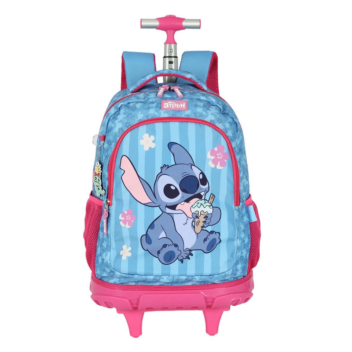 MOCHILA LUXCEL INFANTIL STITCH COM RODAS MC50102SC