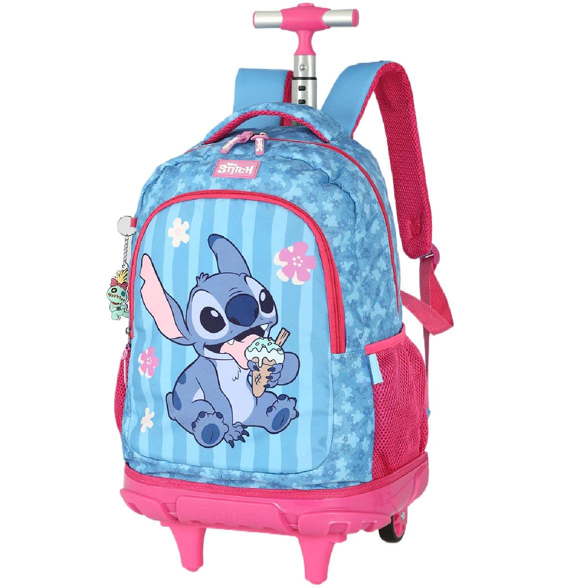 MOCHILA LUXCEL INFANTIL STITCH COM RODAS MC50102SC Pink/Azul 2