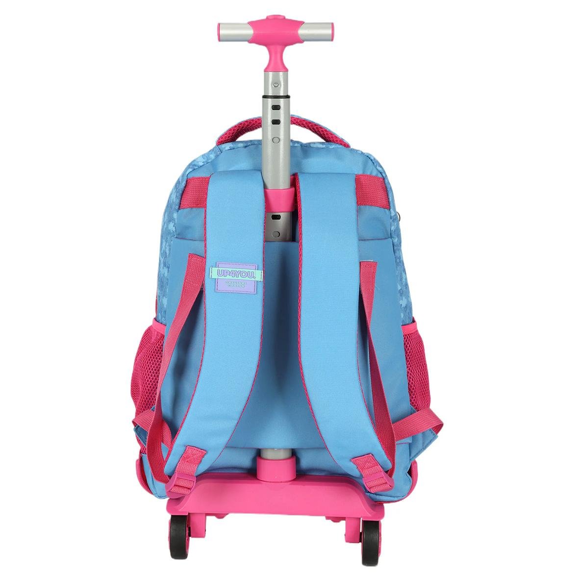 MOCHILA LUXCEL INFANTIL STITCH COM RODAS MC50102SC Pink/Azul 4