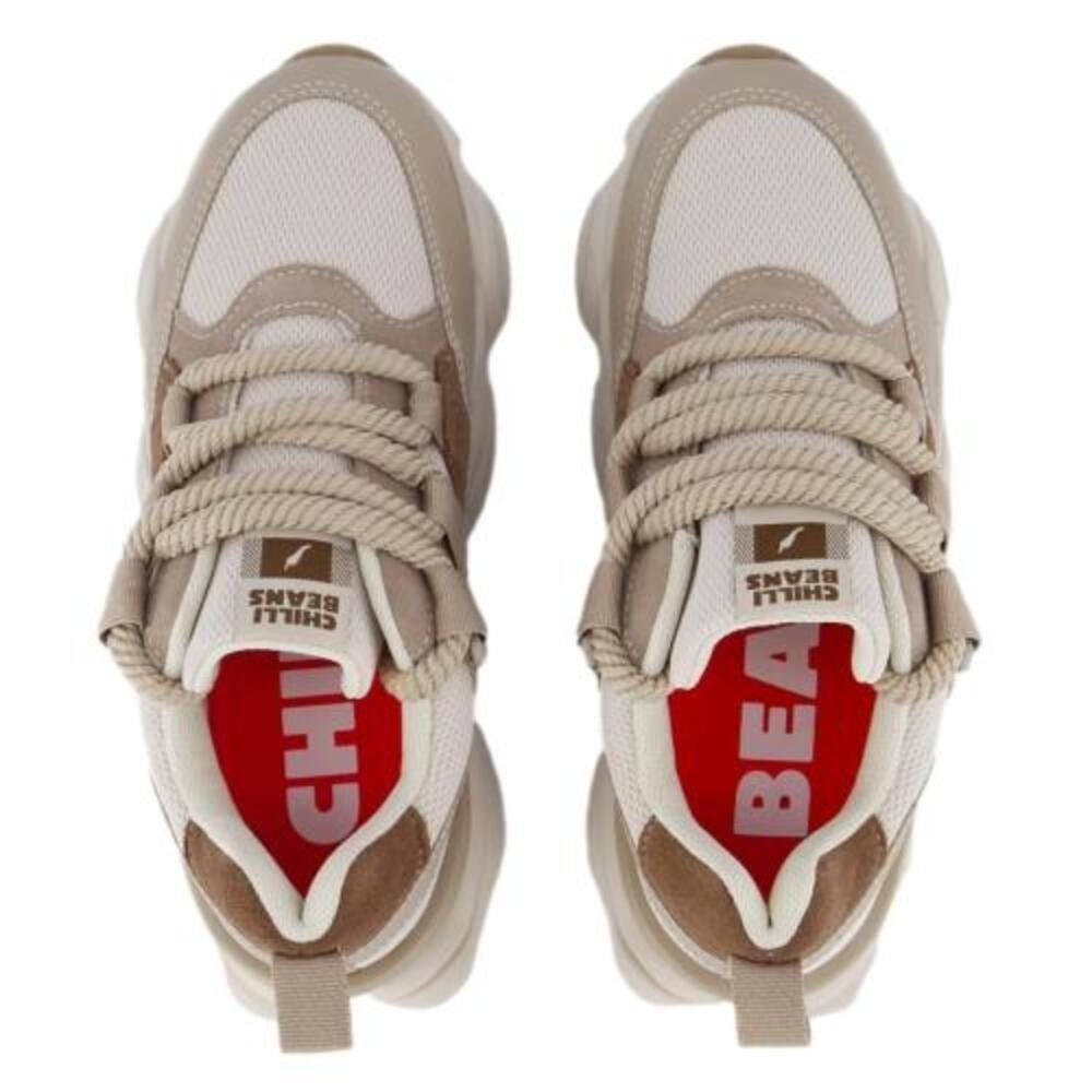 TÊNIS SNEAKER FEMININO CHILLI BEANS 2590601 Nude/Cacau 3
