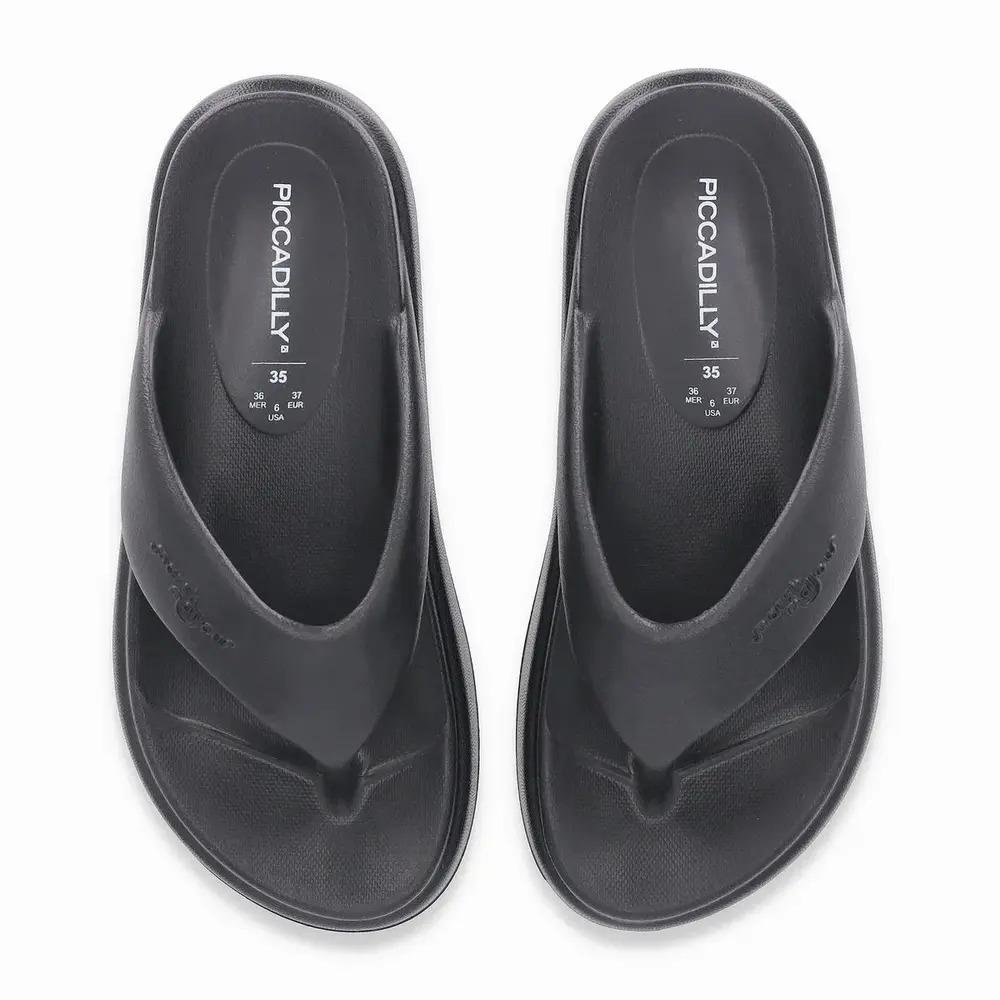 CHINELO PICCADILLY FLATFORM MARSHMALLOW FEMININO C246003 Preto 2