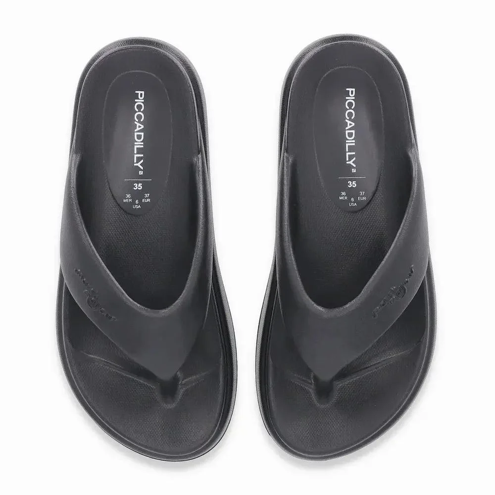 CHINELO PICCADILLY FLATFORM MARSHMALLOW FEMININO C246003 Preto 2