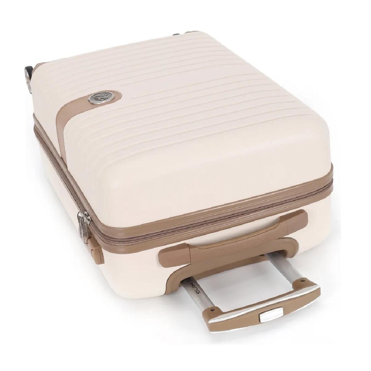MALA DE VIAGEM LUXCEL POLO KING P COM RODAS MF10445PK/P Branco 6