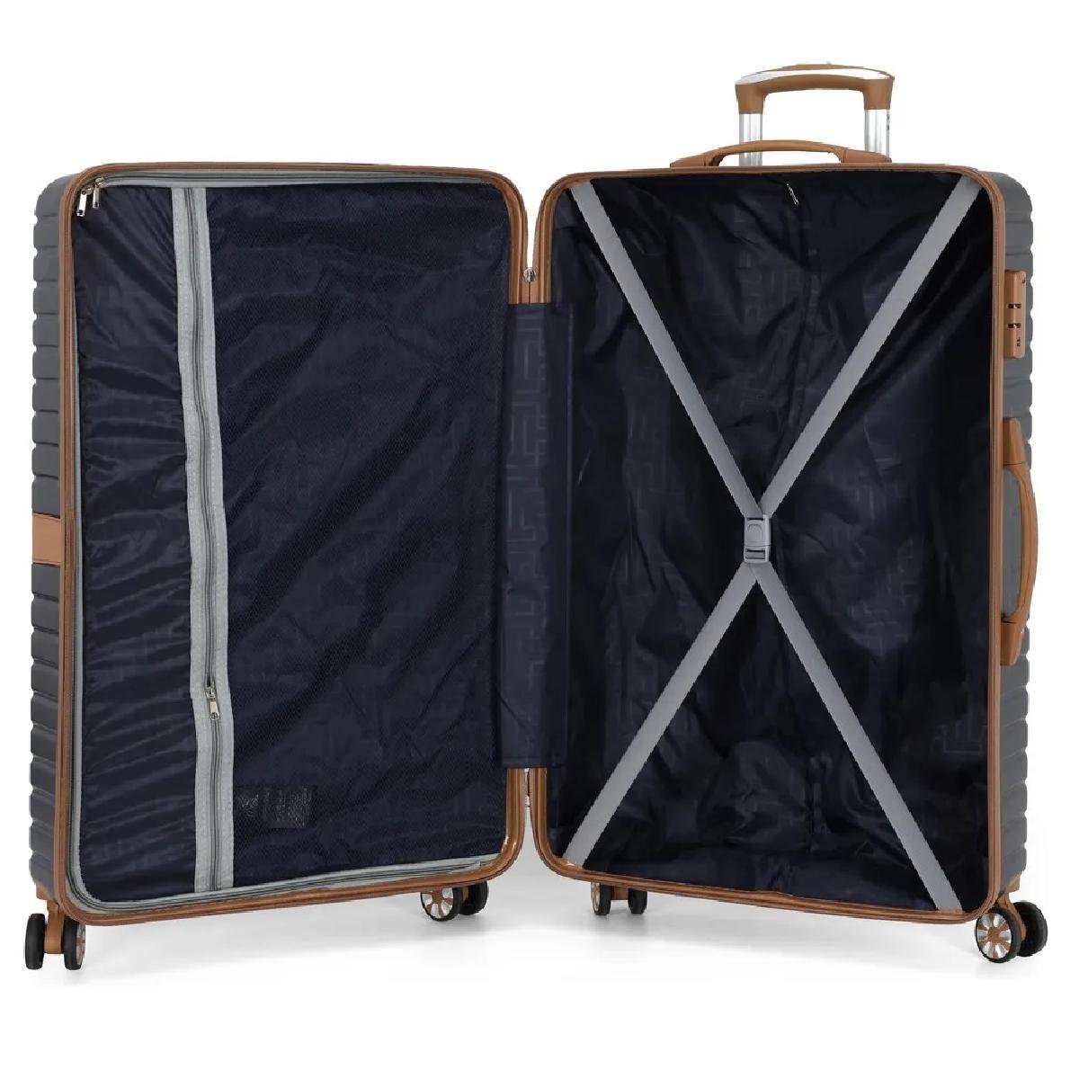 MALA DE VIAGEM lUXCEL POLO KING M COM RODAS MF10445PK/M Grafite 3