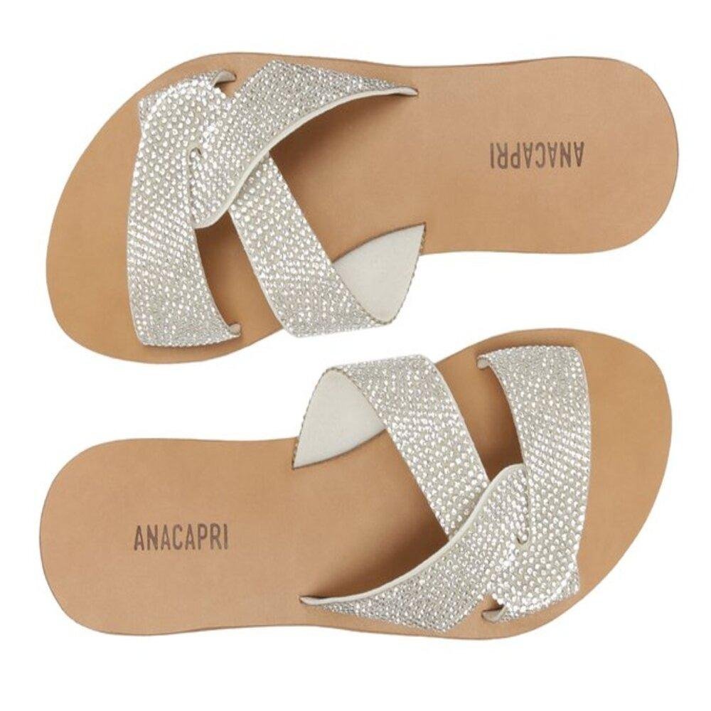 CHINELO SLIDE ANACAPRI FEMININO STRASS C300140231 Prata 3