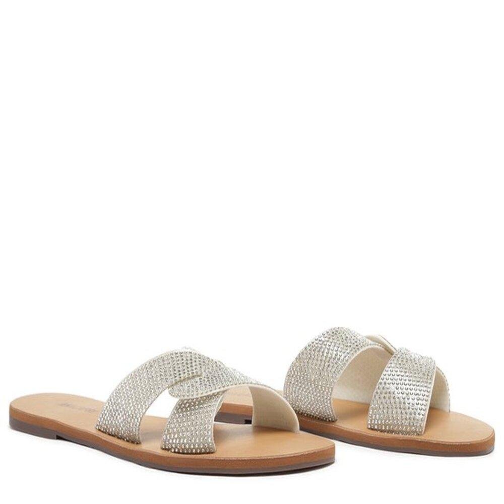 CHINELO SLIDE ANACAPRI FEMININO STRASS C300140231 Prata 2