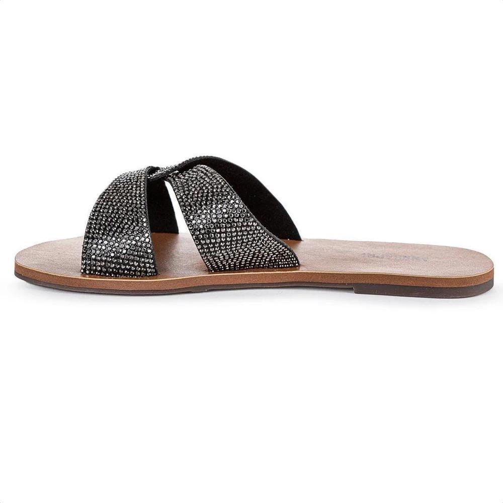 CHINELO SLIDE ANACAPRI FEMININO STRASS C300140231 Ônix 2