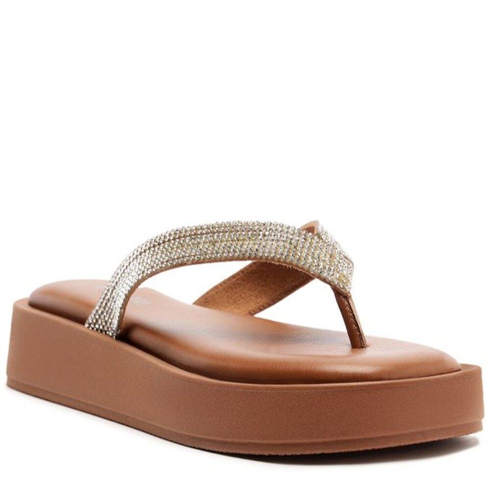 CHINELO FLATFORM ANACAPRI FEMININO STRASS C303530048