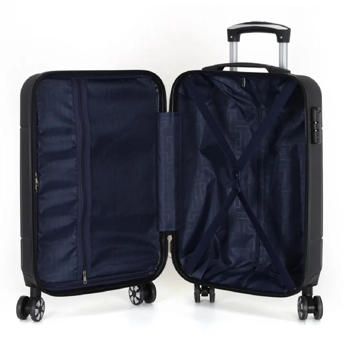 MALA DE VIAGEM LUXCEL POLO KING P COM RODAS MF10443PK/P Preto 5