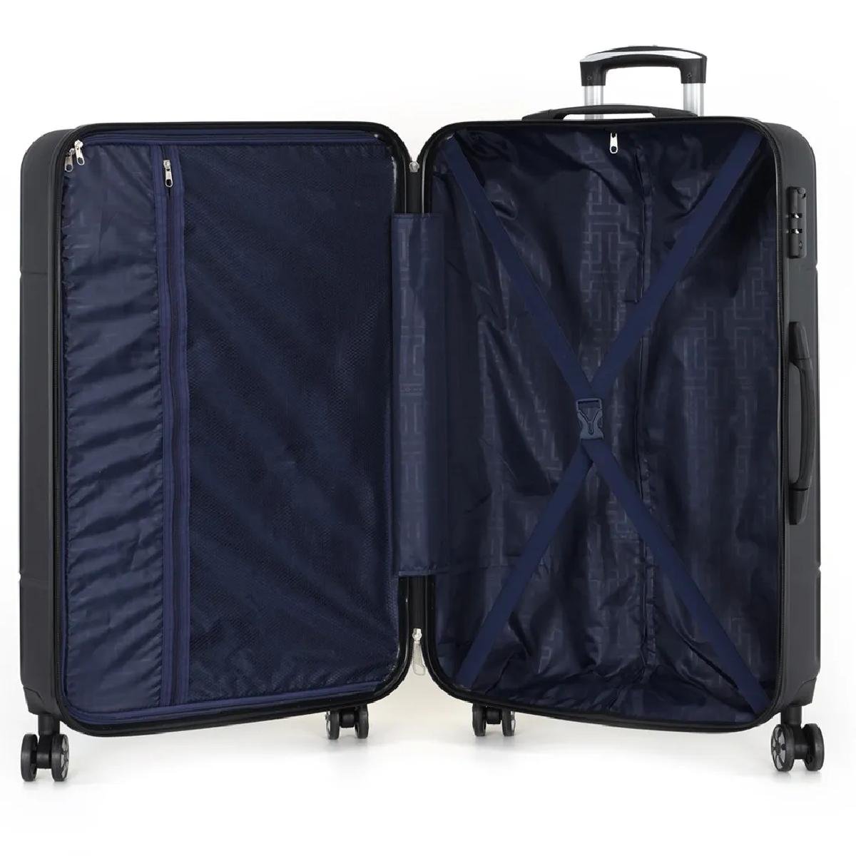 MALA DE VIAGEM LUXCEL POLO KING M COM RODAS MF10443PK/M Preto 4