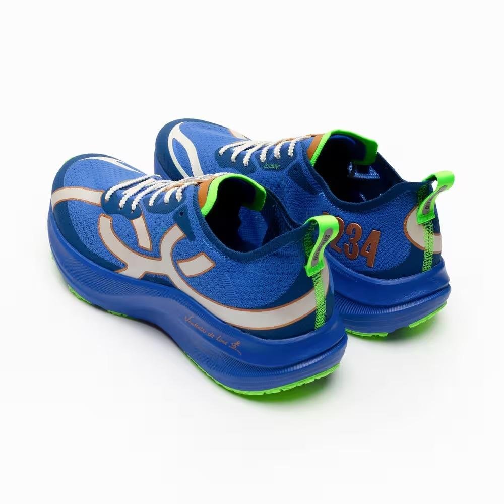 TÊNIS OLYMPIKUS MASCULINO CORRE 4 VANDERLEI 43367427 Azul Royal/Verde Limão 3