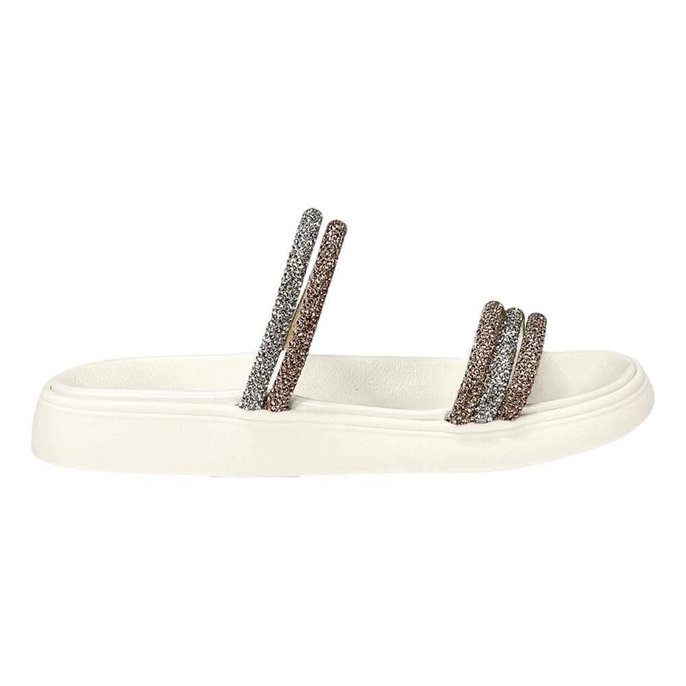 Cor Branco Off/Prata/Rose