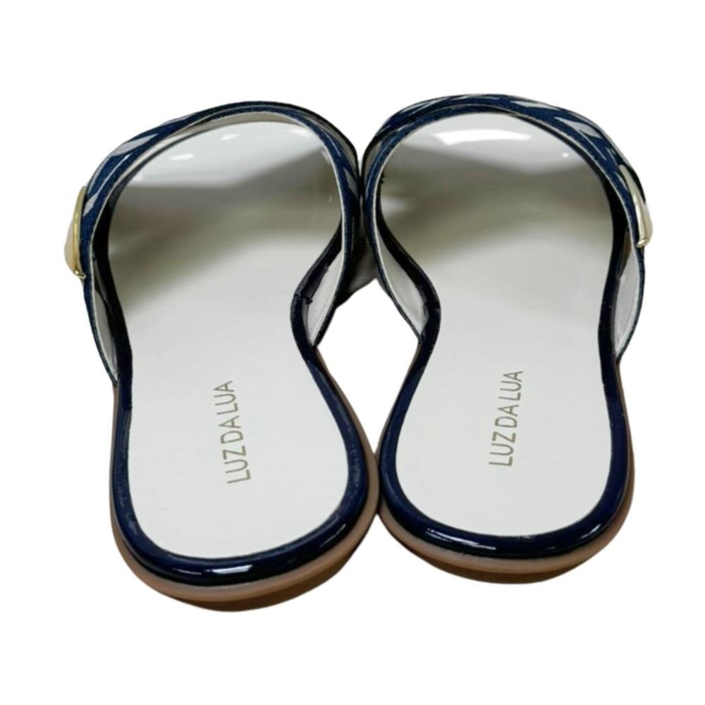 CHINELO SLIDE FEMININO LUZ DA LUA GORGORÃO/VERONA 52211110 Panna/Azul 5