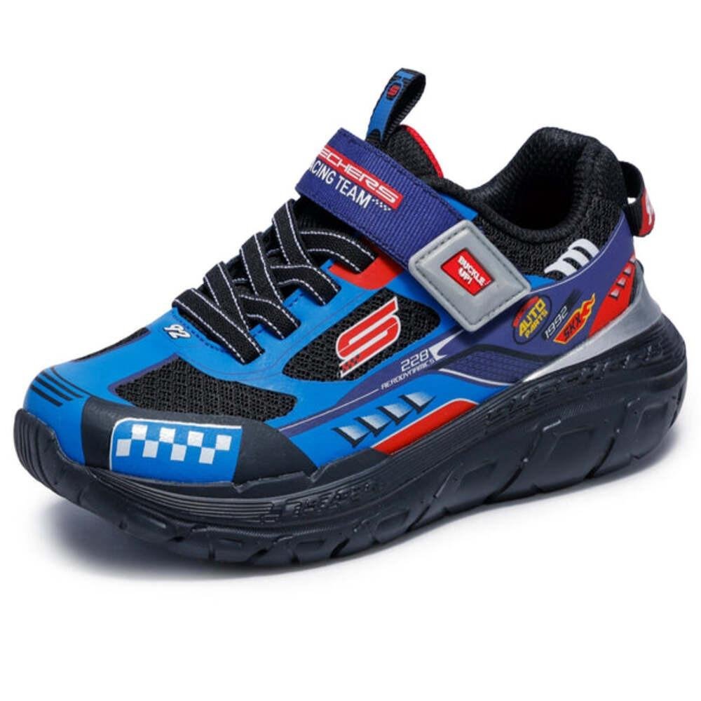TÊNIS INFANTIL MASCULINO SKECHERS SKECH TRACKS 402303L Azul/Vermelho 4