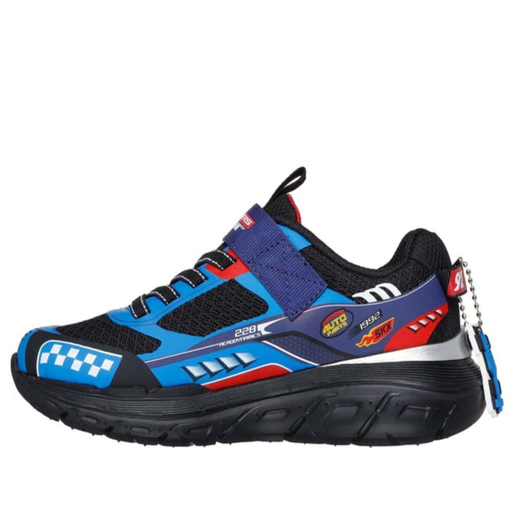 TÊNIS INFANTIL MASCULINO SKECHERS SKECH TRACKS 402303L Azul/Vermelho 5