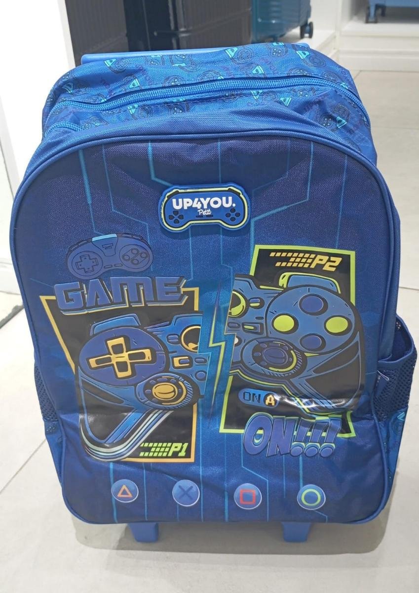 MOCHILA LUXCEL INFANTIL UP4YOU GAME COM RODAS IC42092UP Azul 3