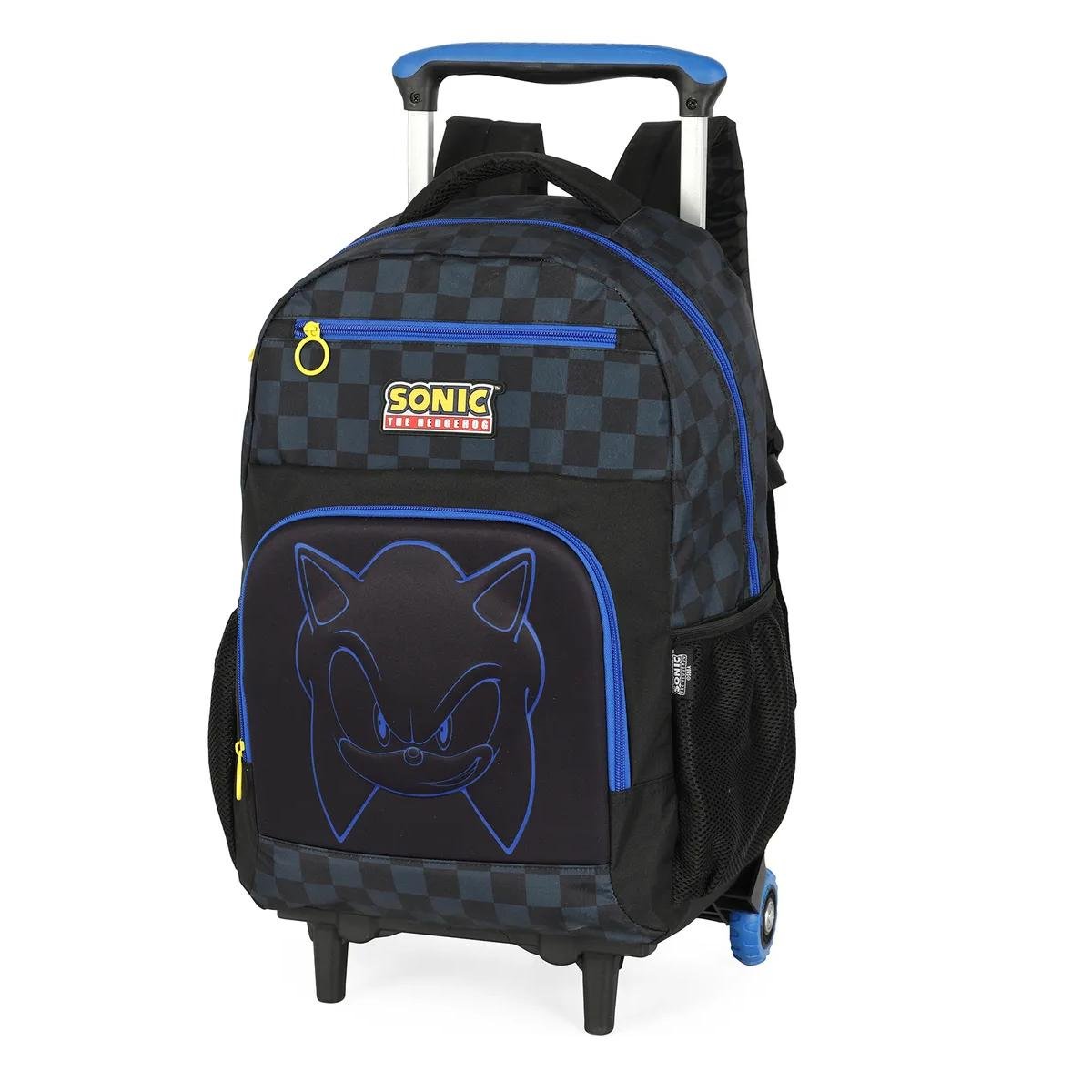 MOCHILA LUXCEL INFANTIL SONIC COM RODAS MC49852SO Preto 2