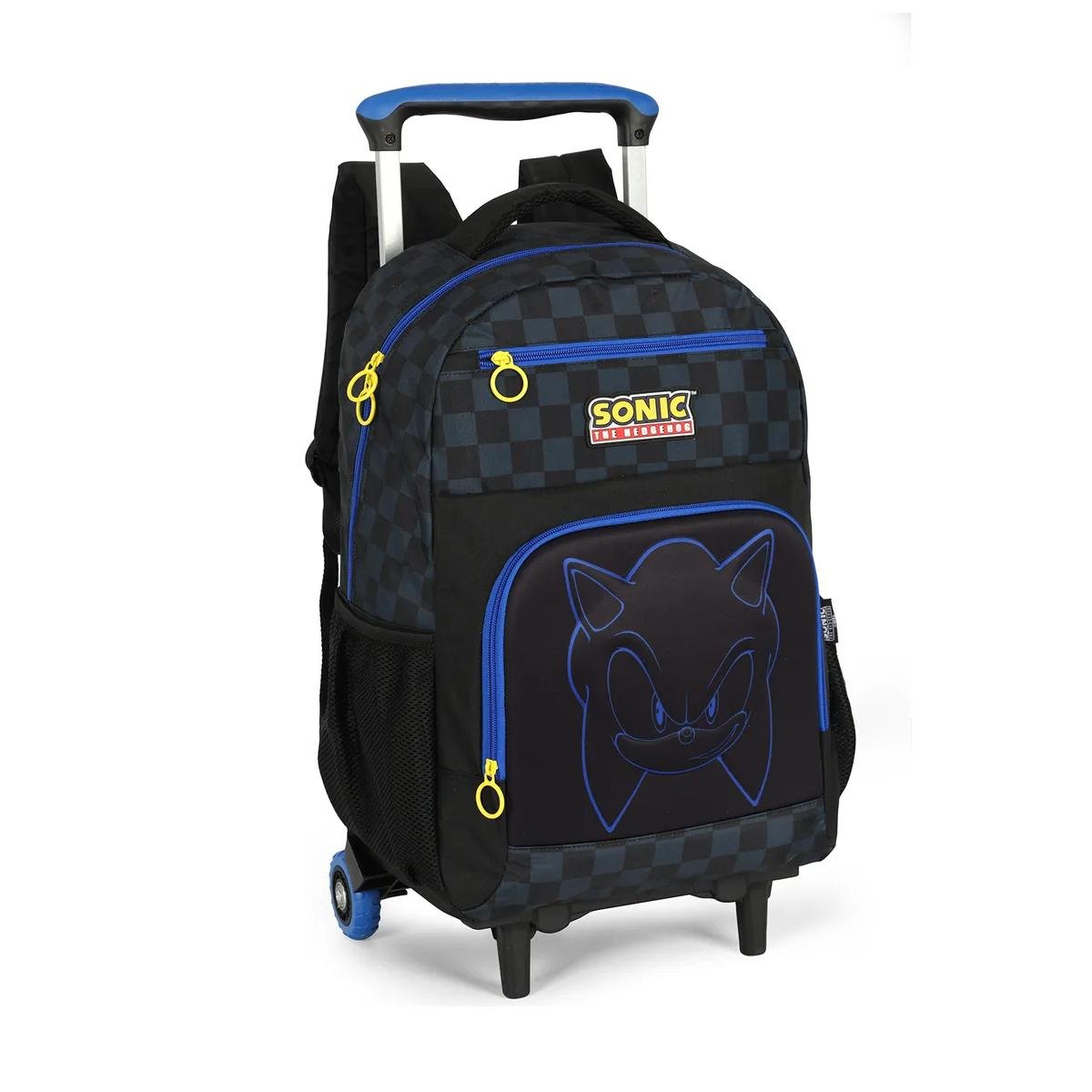 MOCHILA LUXCEL INFANTIL SONIC COM RODAS MC49852SO Preto 3