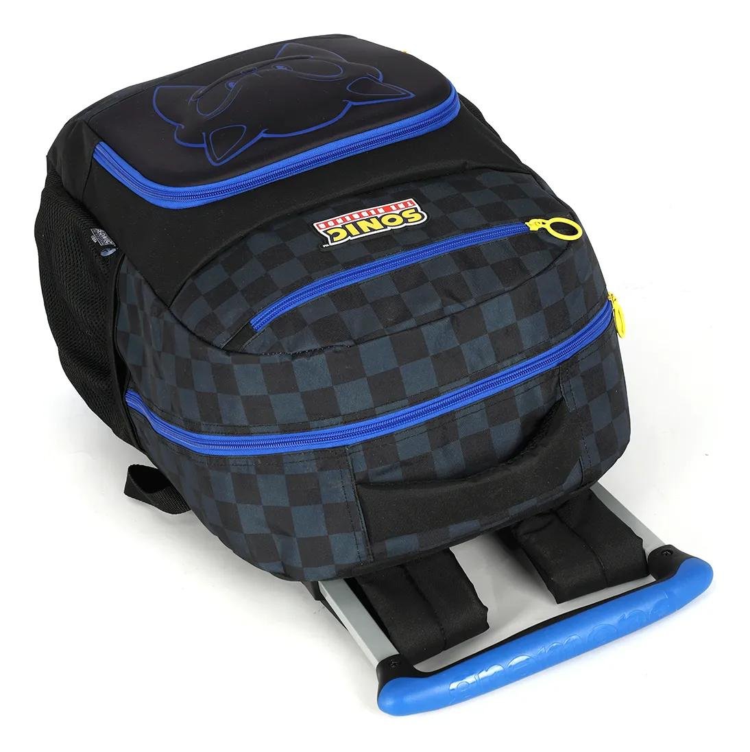 MOCHILA LUXCEL INFANTIL SONIC COM RODAS MC49852SO Preto 6