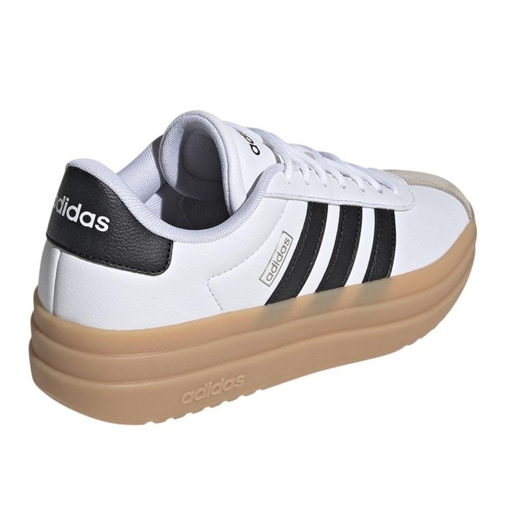 TÊNIS FLATFORM FEMININA ADIDAS VL COURT BOLD IH3083 Branco/Preto/Cinza 3