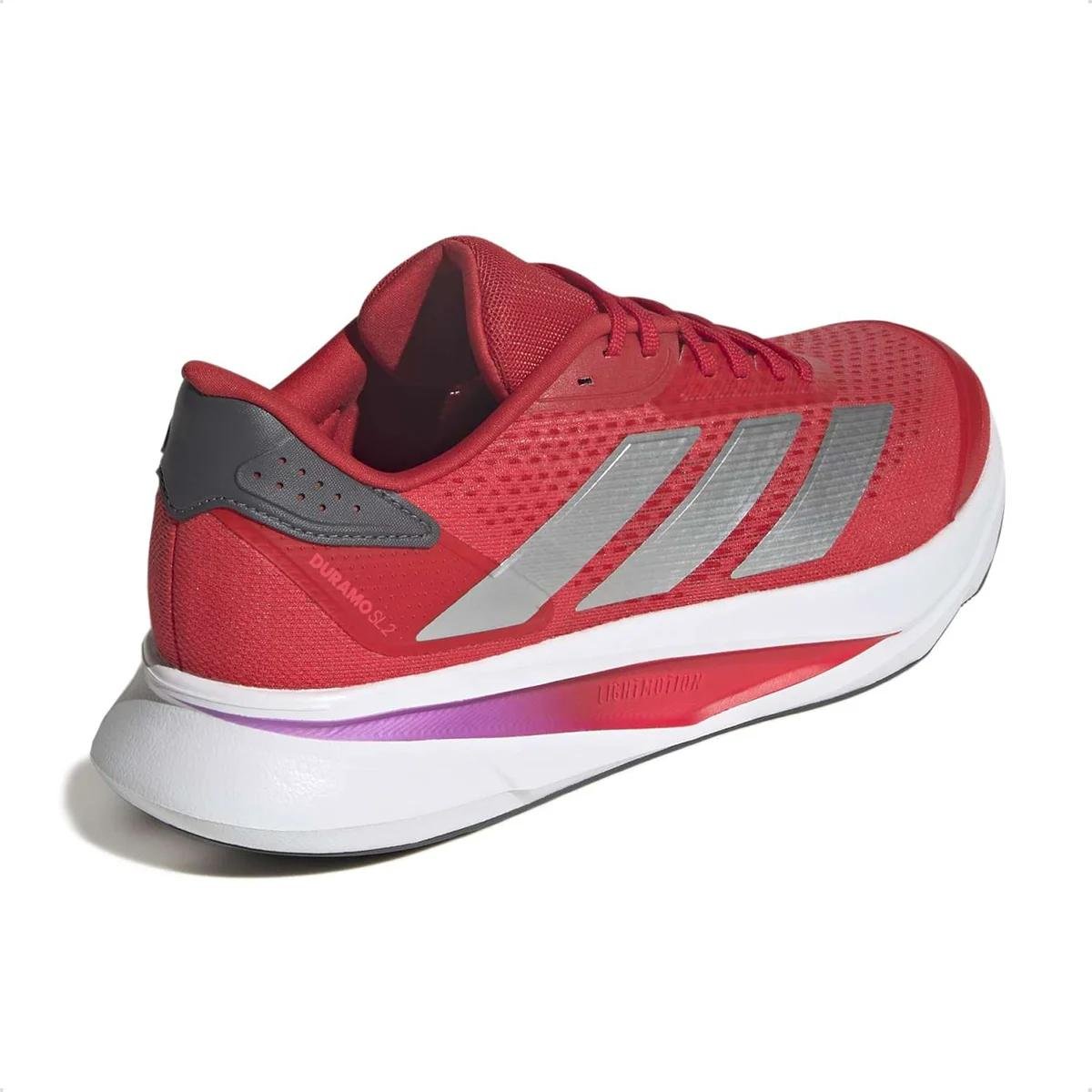 TÊNIS ADIDAS DURAMO SL2 M MASCULINO JS4394 Vermelho/Cinza/Branco 4