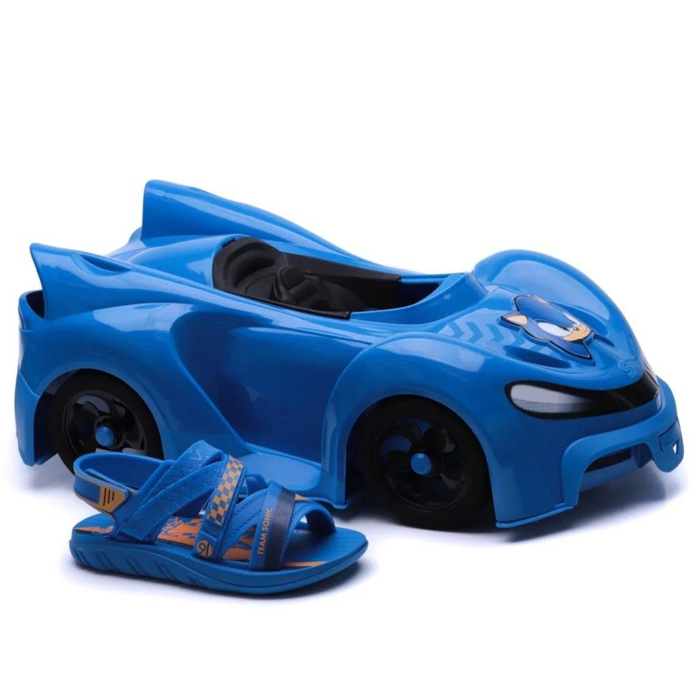 SANDÁLIA PAPETE SONIC INFANTIL MENINO GRENDENE KIDS FAST CAR 23294 Azul 2