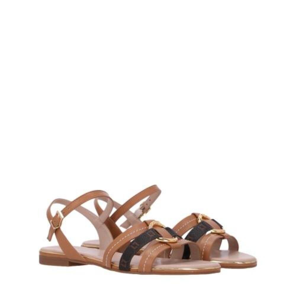 SANDÁLIA FEMININA LUZ DA LUA SAARA/MONOGRAMA 54870074 Amêndoa/Mocca 2