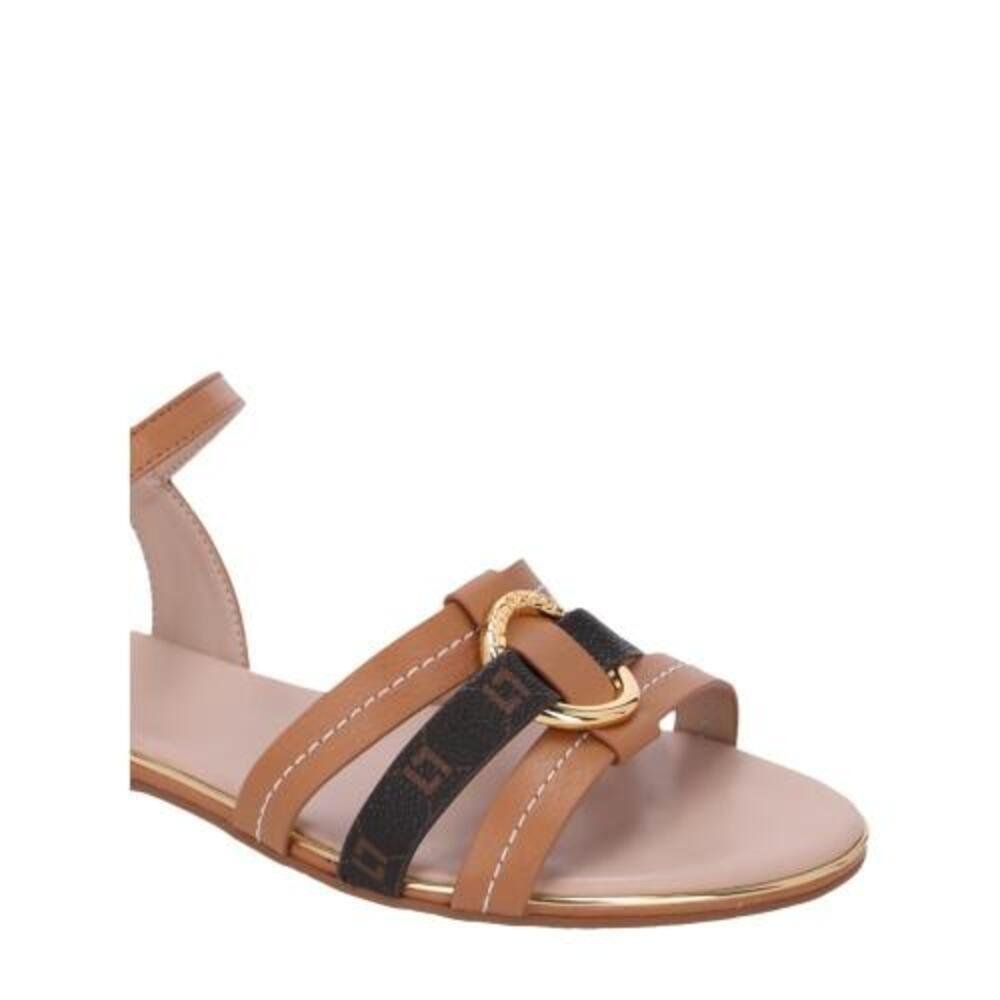 SANDÁLIA FEMININA LUZ DA LUA SAARA/MONOGRAMA 54870074 Amêndoa/Mocca 4