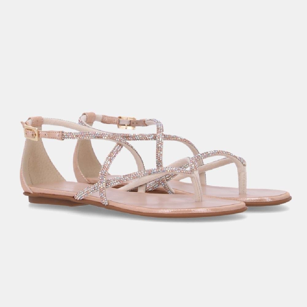 SANDÁLIA FEMININA LUZ DA LUA PUNTINI/STRASS 52210065 Bege/Cristal 5