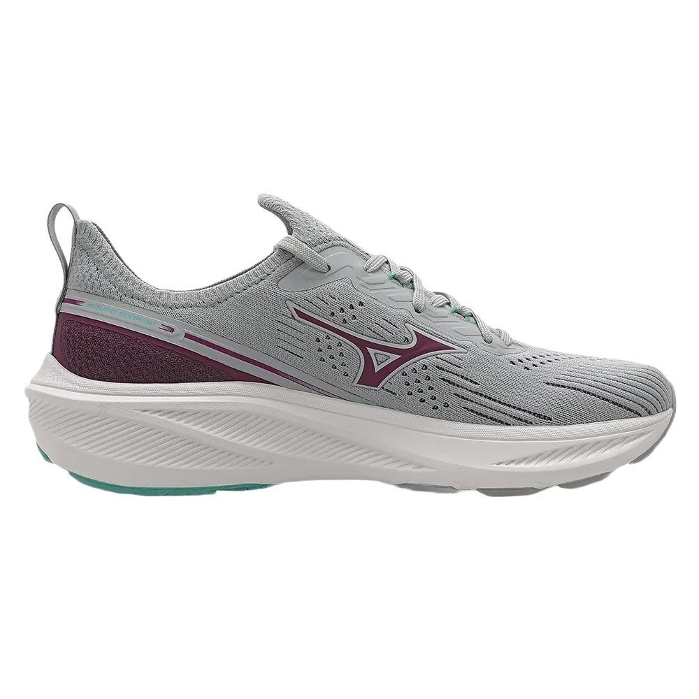 TÊNIS MIZUNO KNIT FEMININO SUNRISE 101061061/1 Cinza/Bordô 2