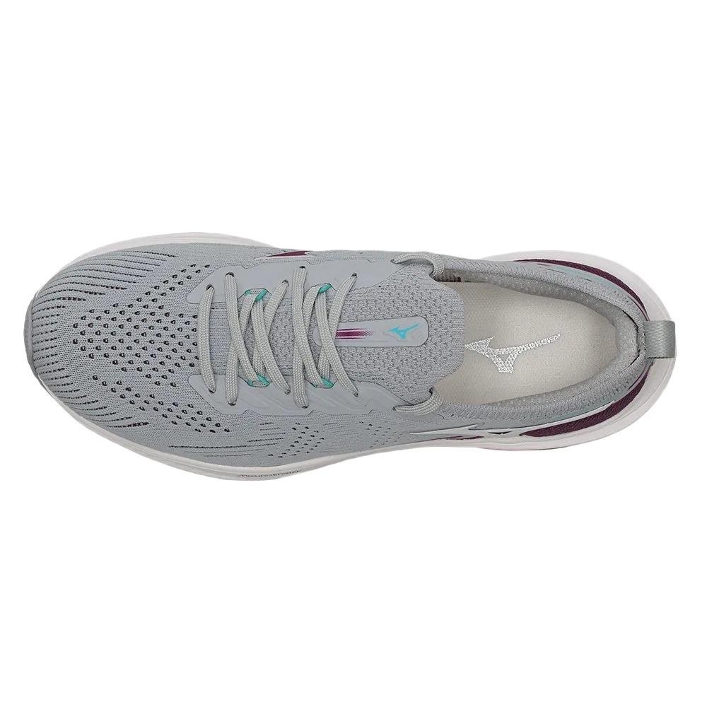 TÊNIS MIZUNO KNIT FEMININO SUNRISE 101061061/1 Cinza/Bordô 4