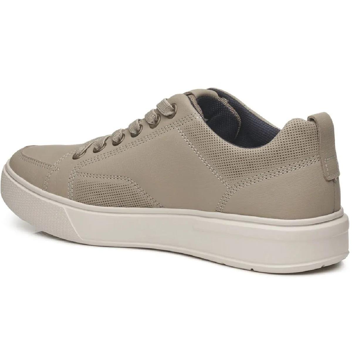 SAPATÊNIS COURO MASCULINO PEGADA 111902 Bege 3