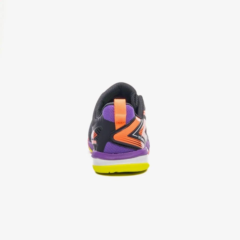 CHUTEIRA FUTSAL MASCULINA UMBRO PRO 5 STABLE U03FB00439 Preto/Laranja/Roxo 5