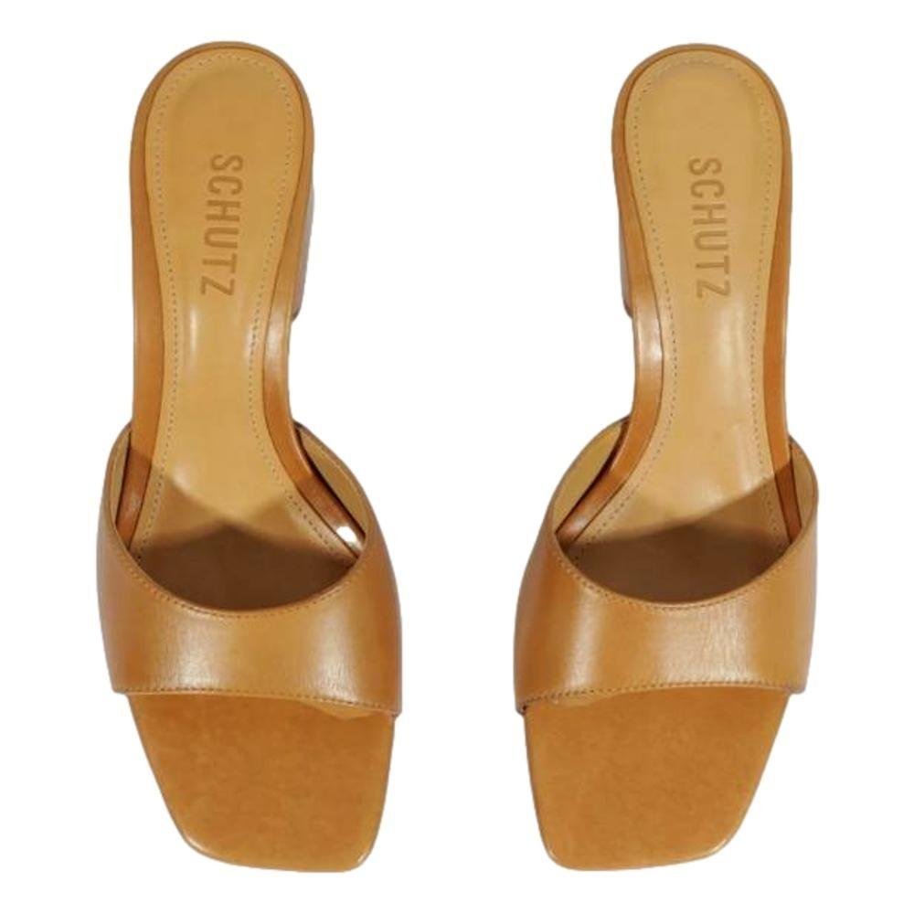 TAMANCO COURO MINIMALISTA SCHUTZ FEMININO S209580009 Caramelo 3