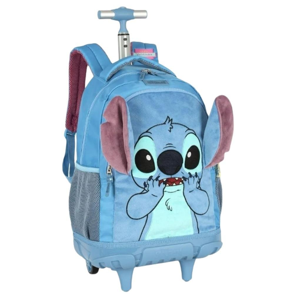 MOCHILA STITCH LUXCEL INFANTIL FEMININA COM RODAS MC50062SC