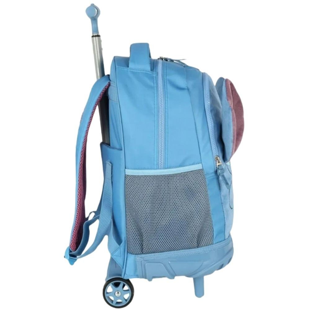 MOCHILA STITCH LUXCEL INFANTIL FEMININA COM RODAS MC50062SC Azul 2