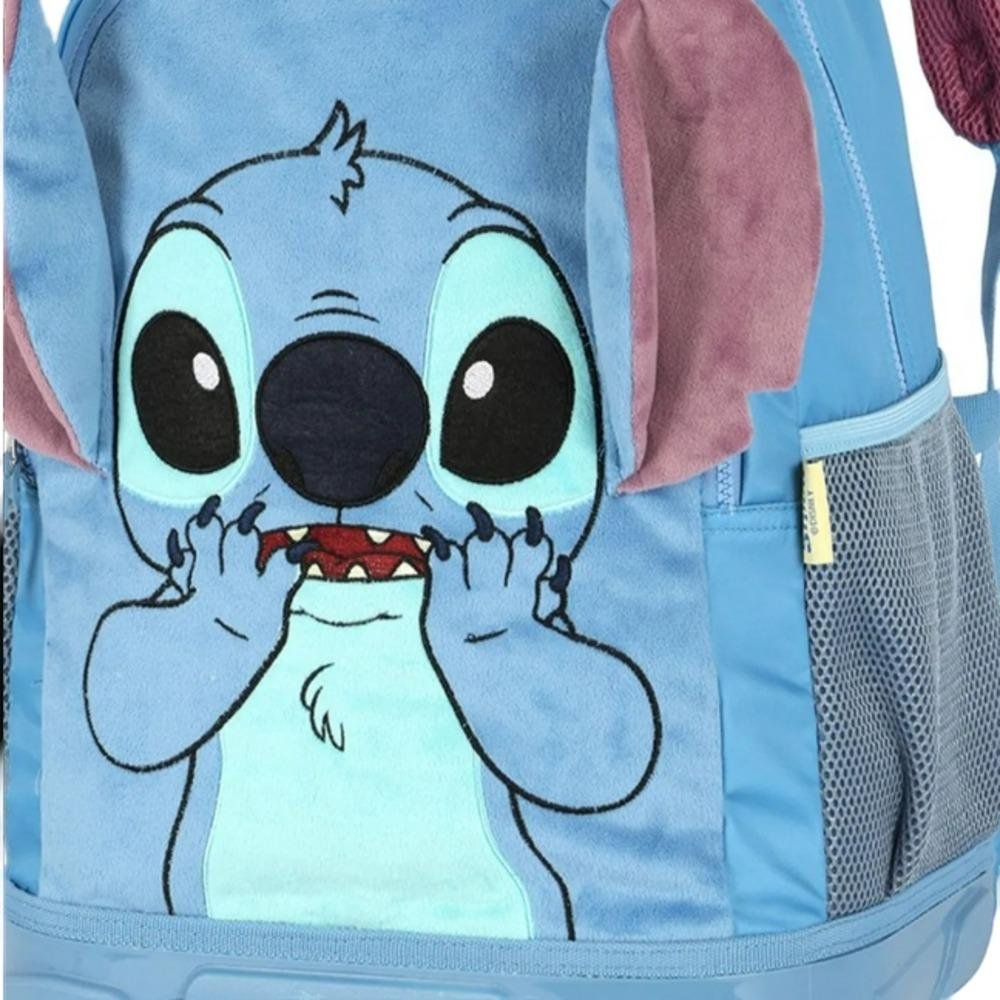 MOCHILA STITCH LUXCEL INFANTIL FEMININA COM RODAS MC50062SC Azul 3