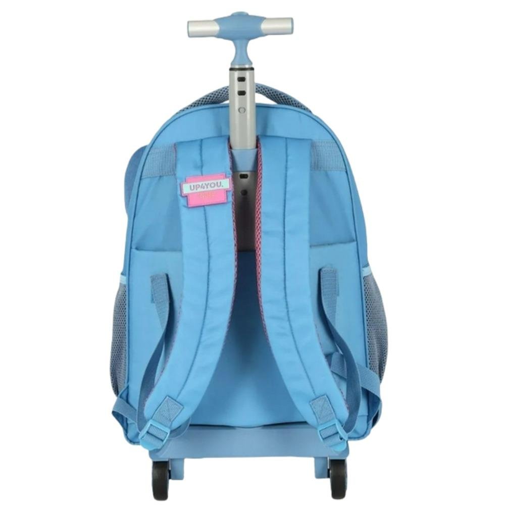 MOCHILA STITCH LUXCEL INFANTIL FEMININA COM RODAS MC50062SC Azul 4