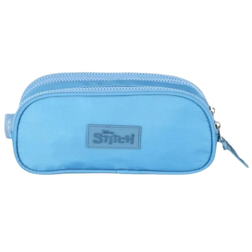 ESTOJO ZÍPER TRIPLO STITCH LUXCEL INFANTIL FEMININO ET50064SC Azul 3