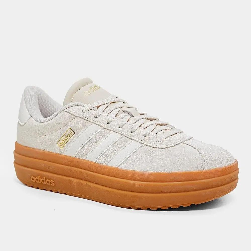 TÊNIS ADIDAS FLATFORM VL COURT BOLD FEMININO JQ5633 Bege 2