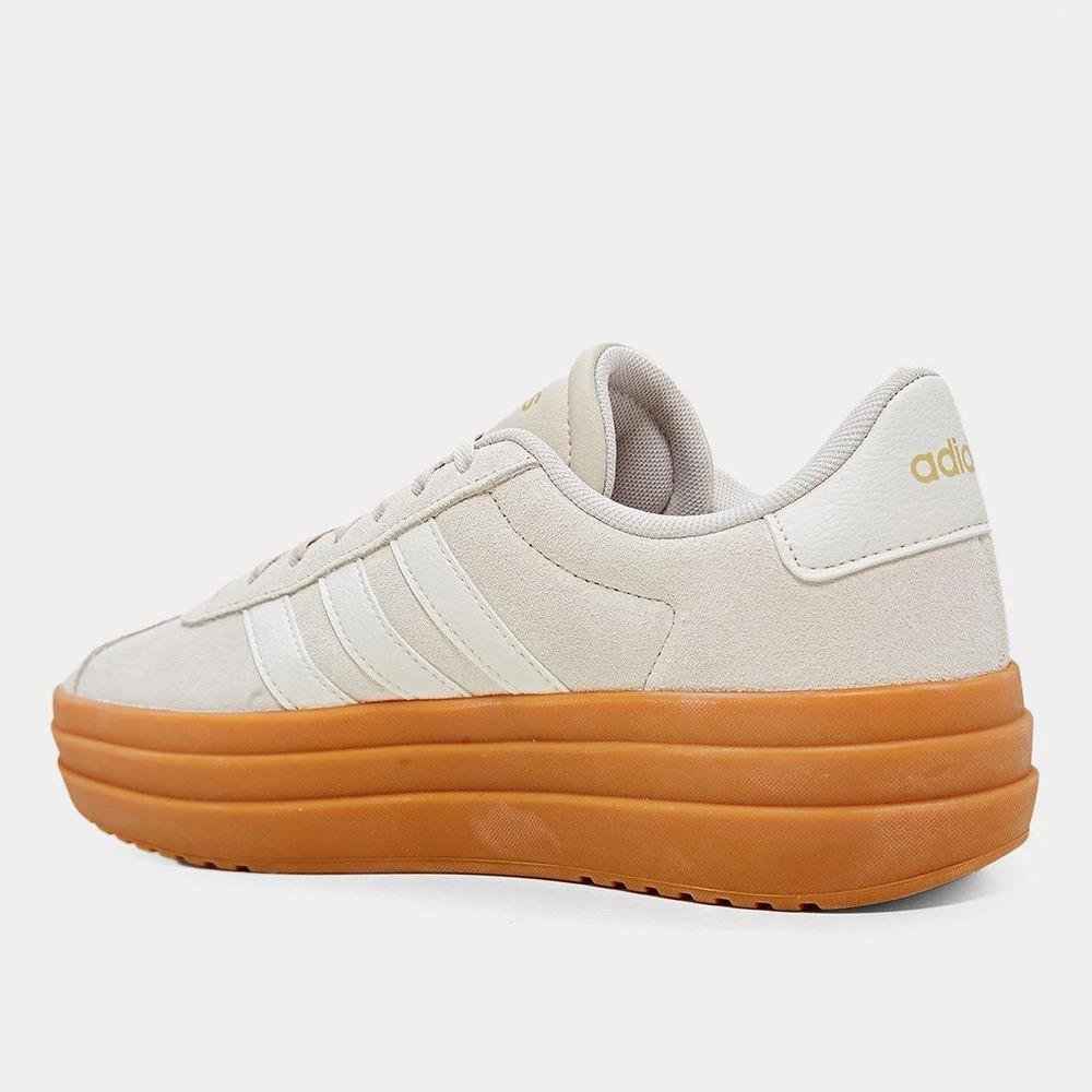 TÊNIS ADIDAS FLATFORM VL COURT BOLD FEMININO JQ5633 Bege 4