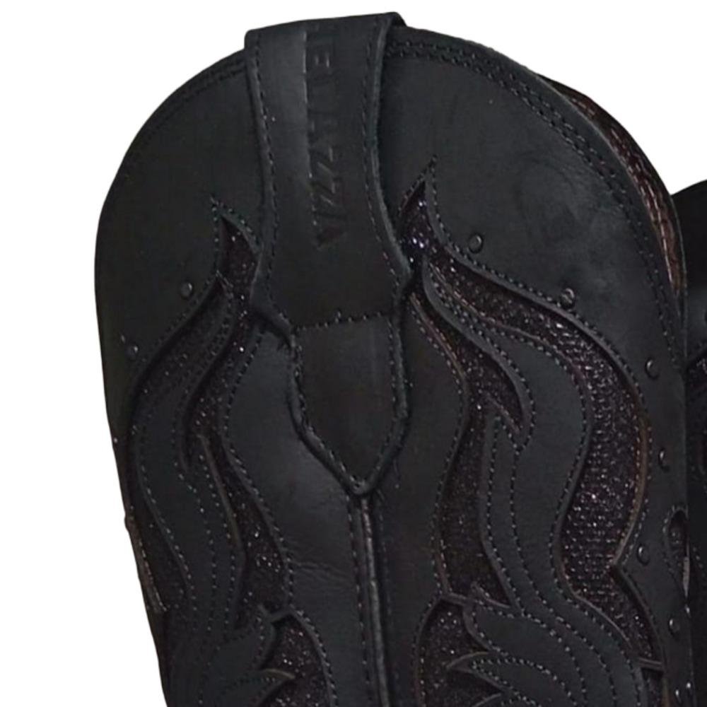 BOTA MONTARIA COURO HELAZZA FEMININA 60925 Preto 4