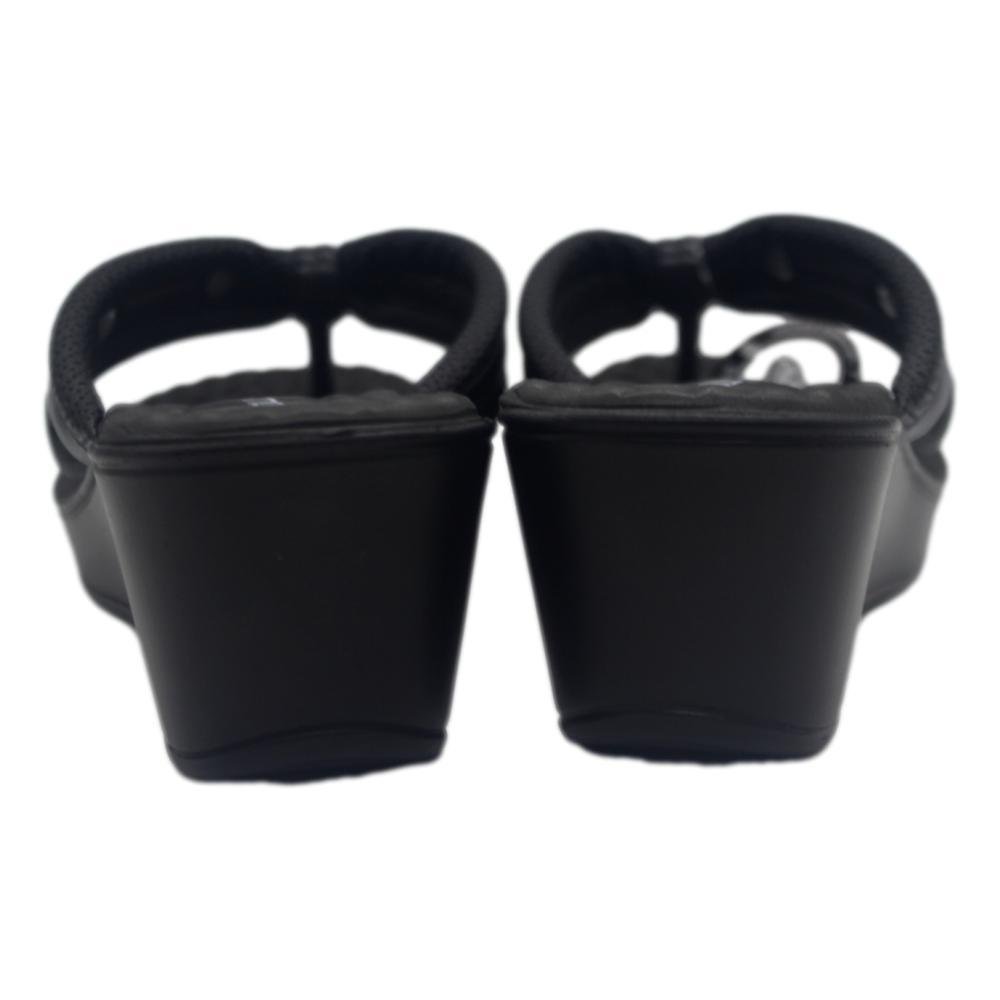 CHINELO PICCADILLY ANABELA PONTILHADO FEMININO 540417 Preto 5